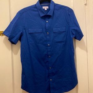 Blue button down men’s shirt